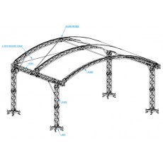 Prolyte Arc Roof 8x6 0806 copertura certificata
